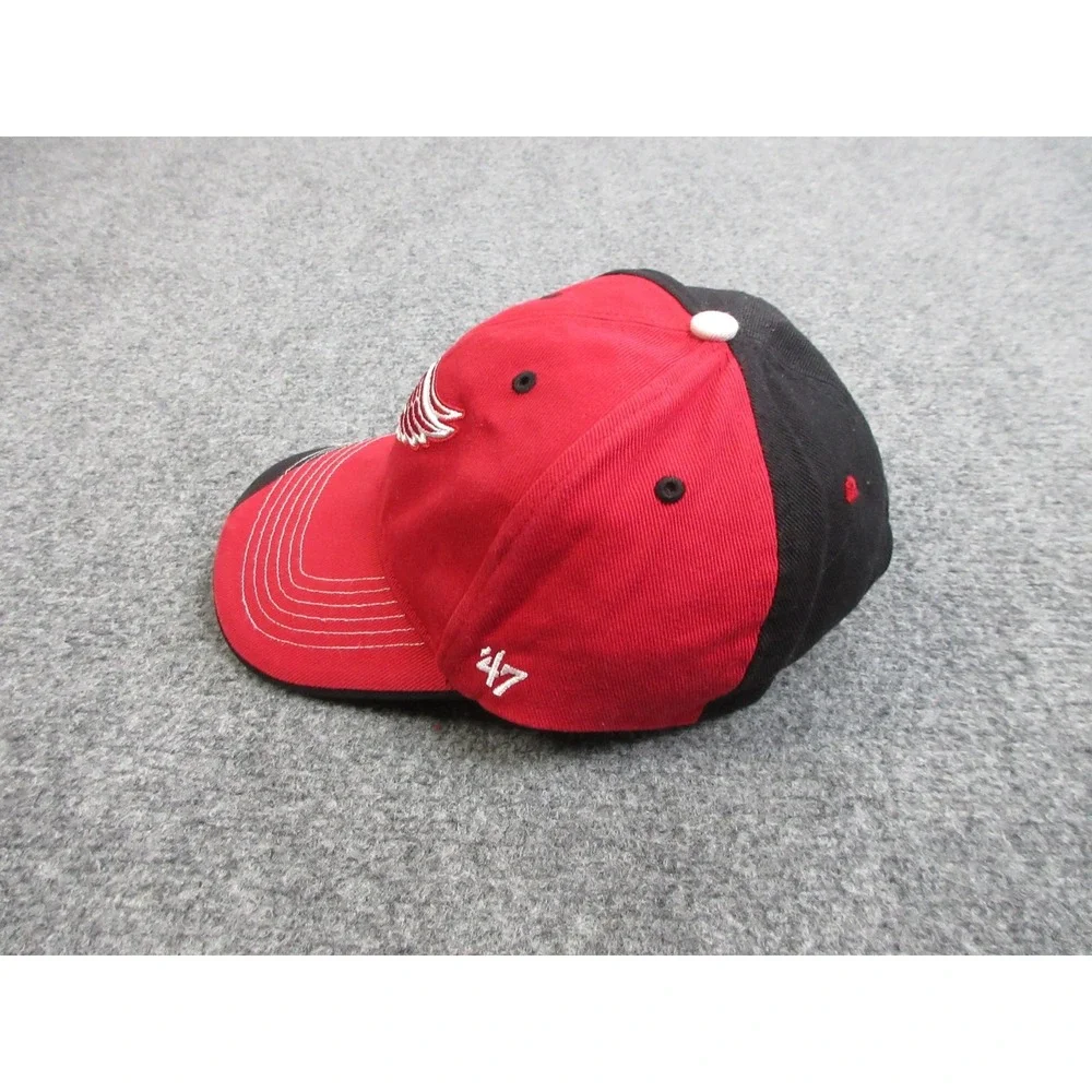 Detroit Red Wings Hat Cap Strap Back OSFA Black Red NHL Hockey Mens‎ Embroidered